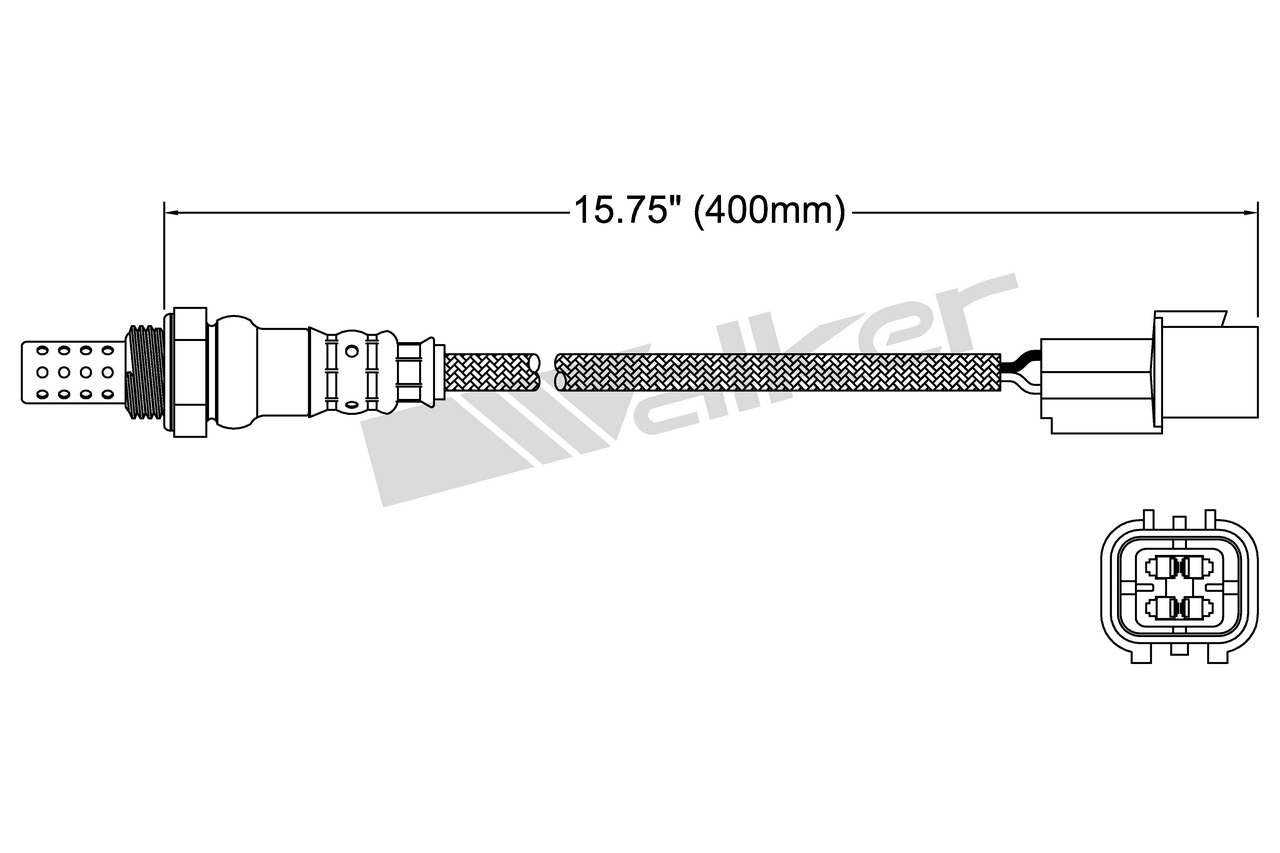 Walker Products Walker Products 250-24849 Oxygen Sensor 4-W Direct Fit 250-24849