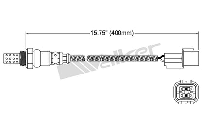 Walker Products Walker Products 250-24849 Oxygen Sensor 4-W Direct Fit 250-24849
