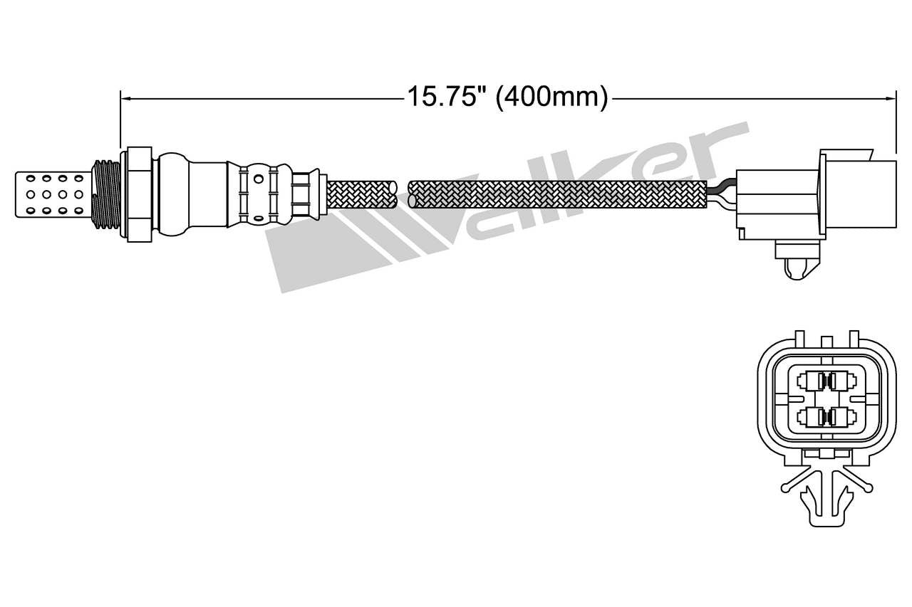 Walker Products Walker Products 250-24850 Oxygen Sensor 4-W Direct Fit 250-24850