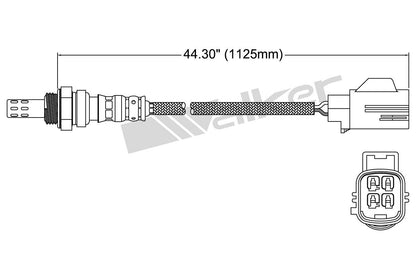 Walker Products Walker Products 250-24873 Oxygen Sensor 4-W Direct Fit 250-24873