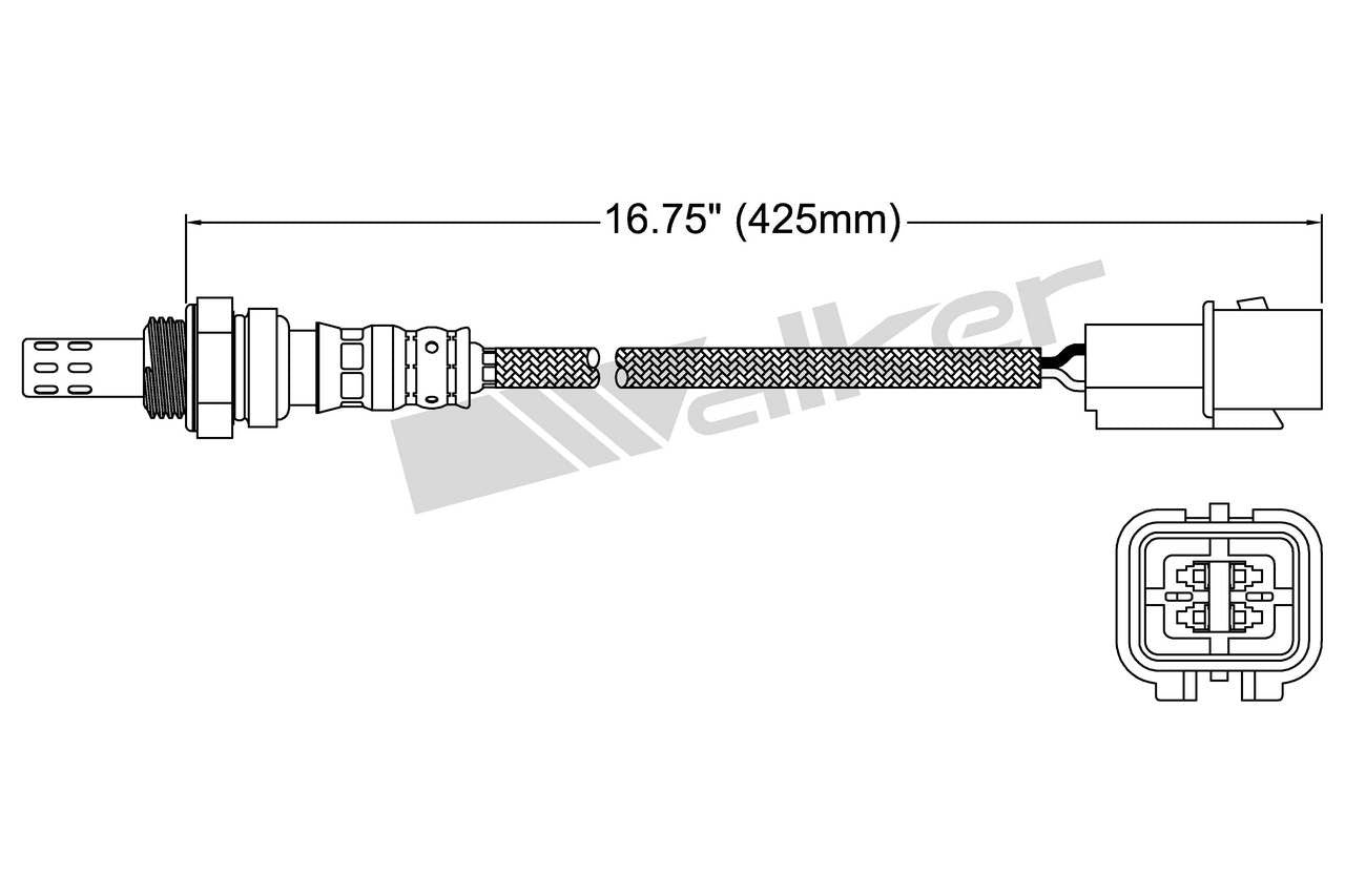 Walker Products Walker Products 250-24908 Oxygen Sensor 4-W Direct Fit 250-24908