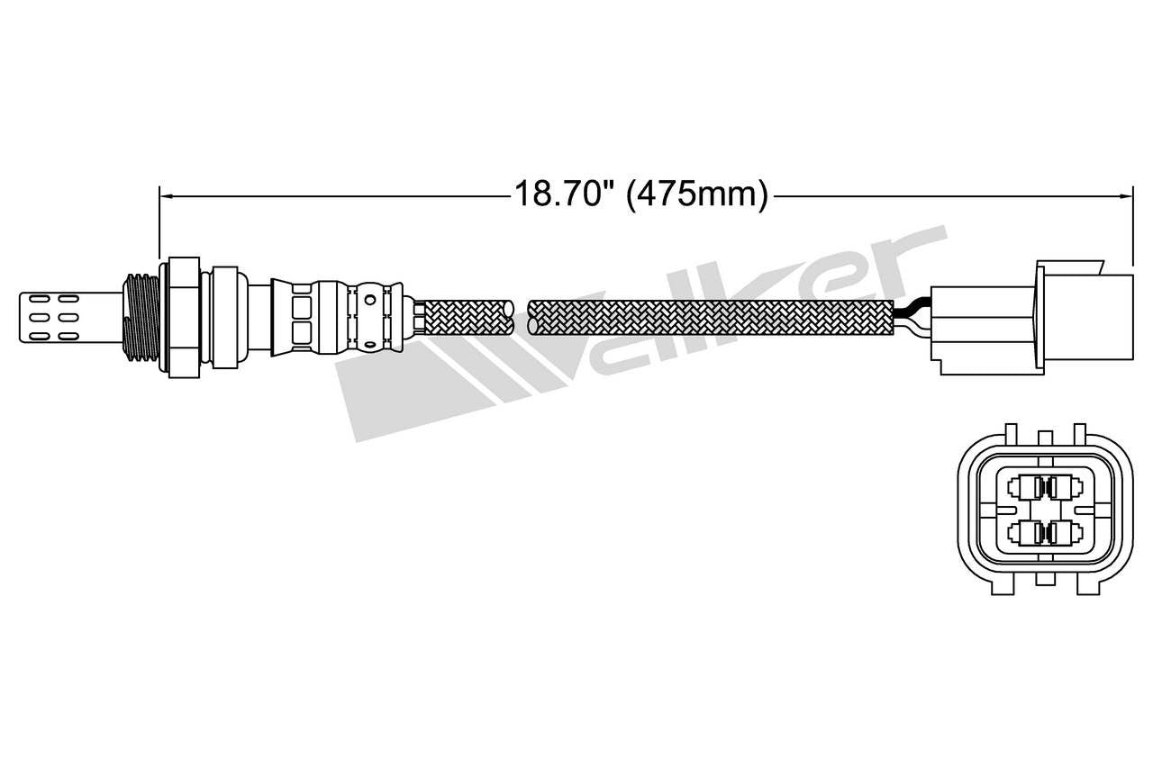 Walker Products Walker Products 250-24916 Oxygen Sensor 4-W Direct Fit 250-24916