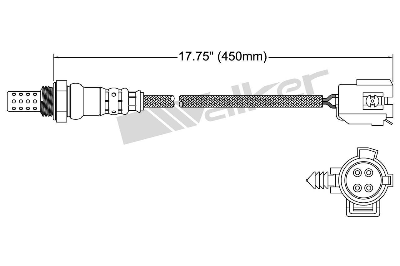 Walker Products Walker Products 250-24946 Oxygen Sensor 4-W Direct Fit 250-24946