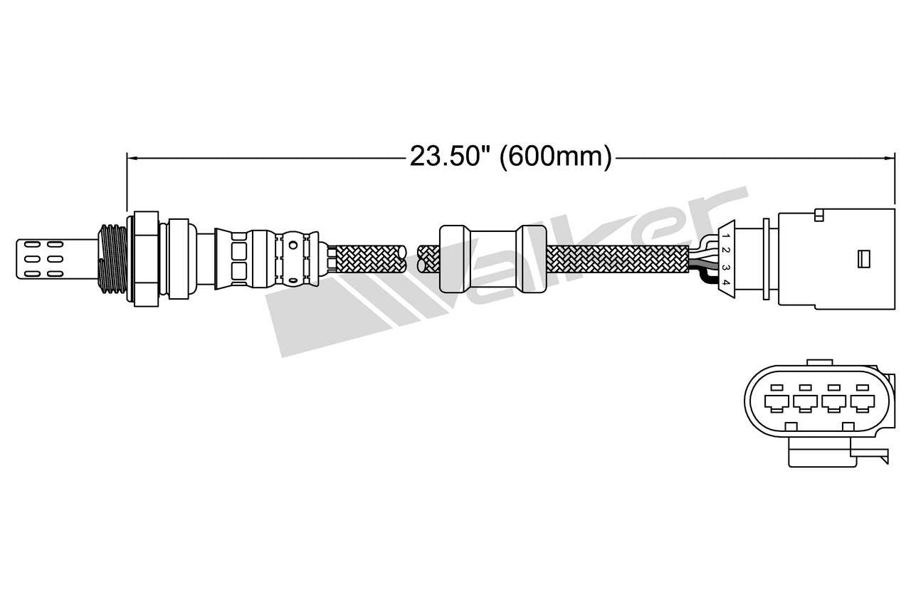 Walker Products Walker Products 250-24953 Oxygen Sensor 4-W Direct Fit 250-24953