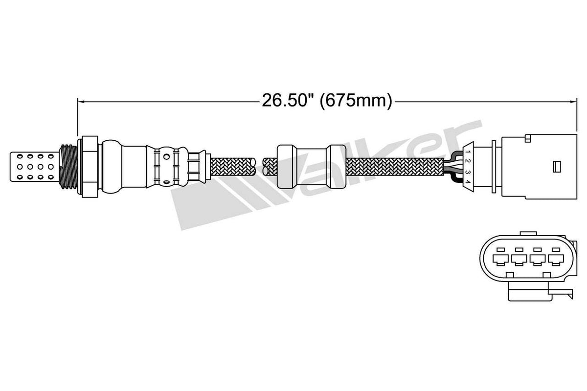 Walker Products Walker Products 250-24954 Oxygen Sensor 4-W Direct Fit 250-24954