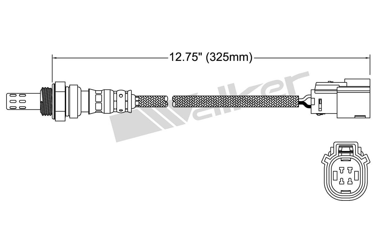 Walker Products Walker Products 250-24983 Oxygen Sensor 4-W Direct Fit 250-24983