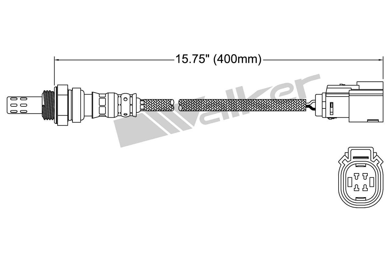 Walker Products Walker Products 250-24992 Oxygen Sensor 4-W Direct Fit 250-24992