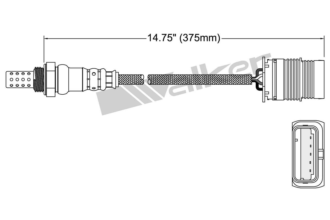 Walker Products Walker Products 250-24997 Oxygen Sensor 4-W Direct Fit 250-24997