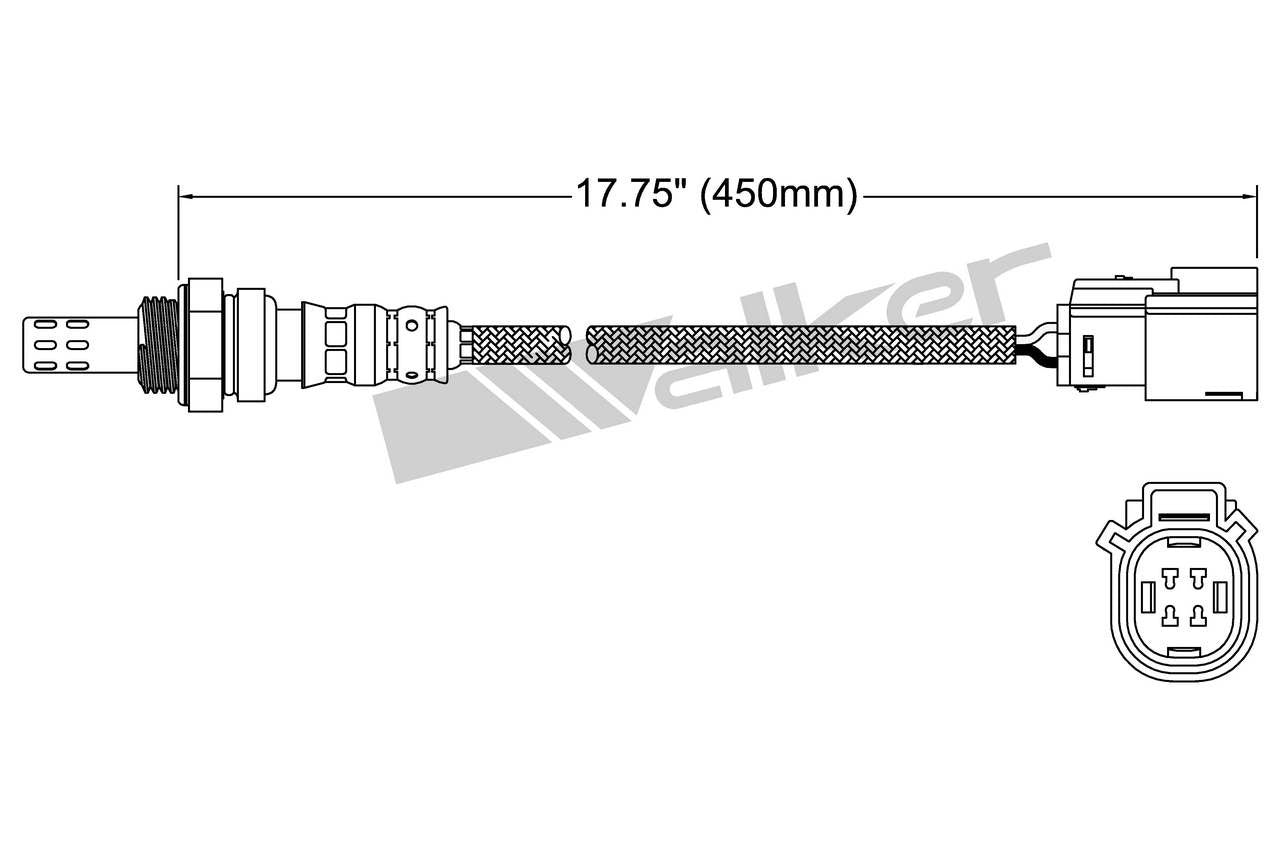 Walker Products Walker Products 250-24998 Oxygen Sensor 4-W Direct Fit 250-24998