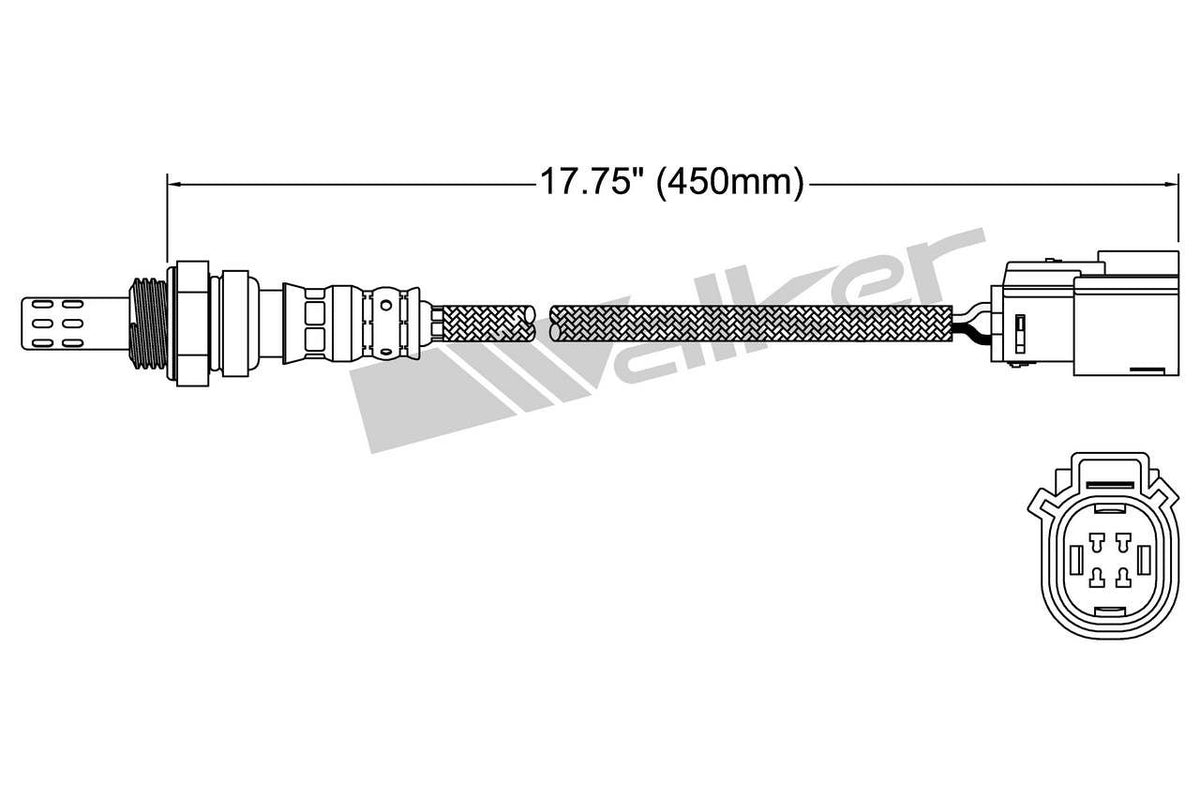 Walker Products Walker Products 250-24998 Oxygen Sensor 4-W Direct Fit 250-24998