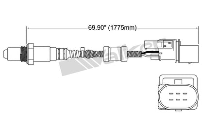 Walker Products Walker Products 250-25020 Oxygen Sensor 5-W Wideband 250-25020
