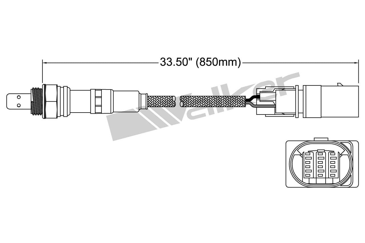 Walker Products Walker Products 250-25058 Oxygen Sensor 5-W Wideband 250-25058