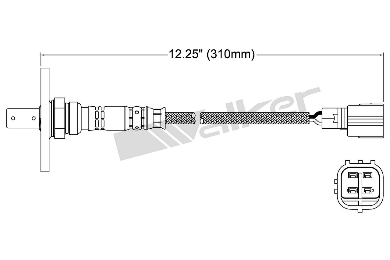 Walker Products Walker Products 250-54051 Oxygen Sensor 4-W Air Fuel Ratio W/Flange 250-54051