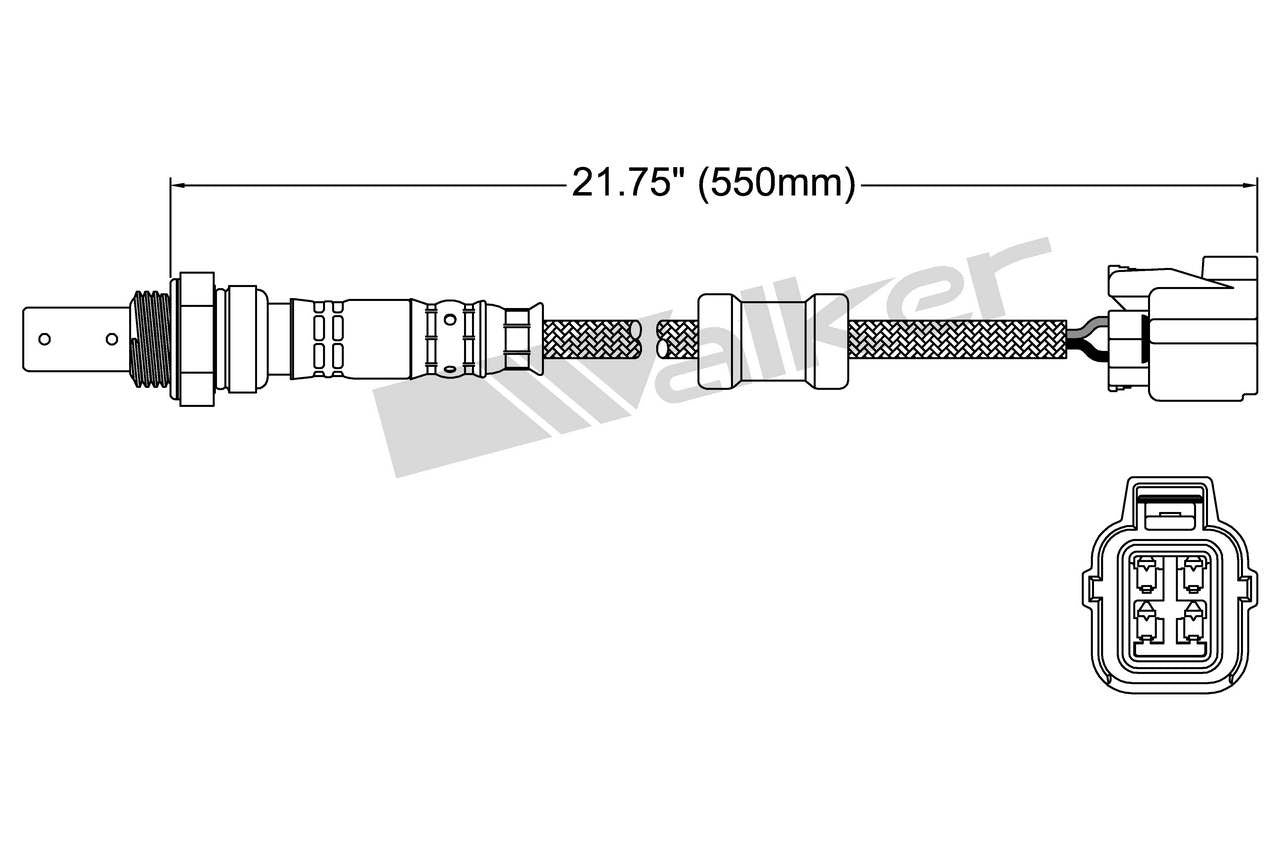 Walker Products Oxygen Sensor 250-54075