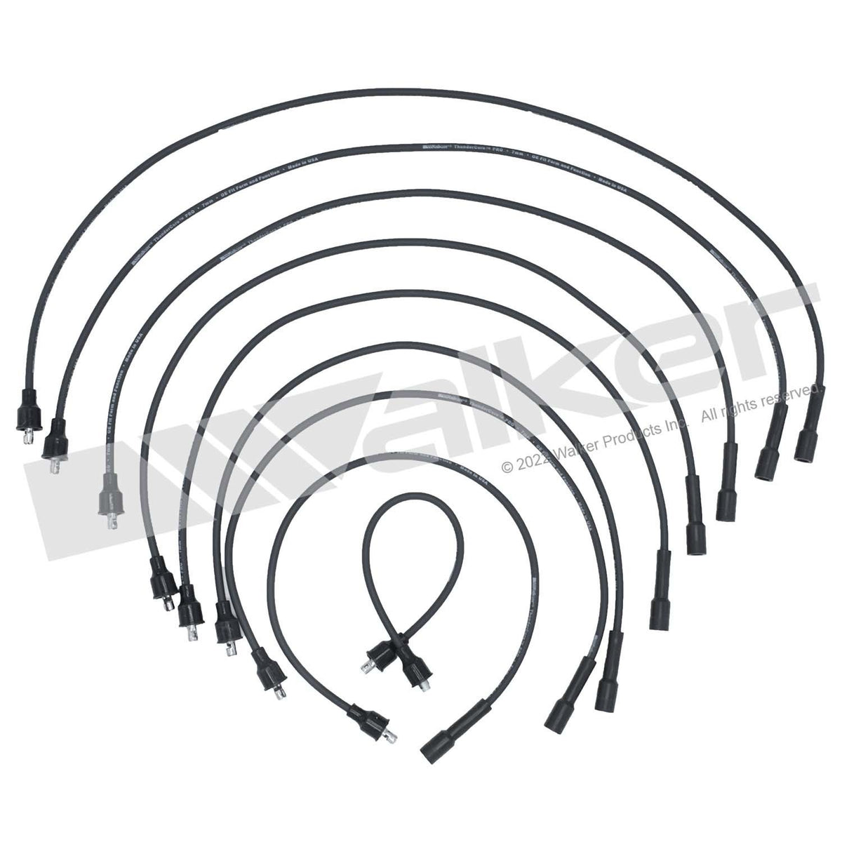 Walker Products ThunderCore PRO 924-1658 Spark Plug Wire Set 7MM 8-CYL 924-1658