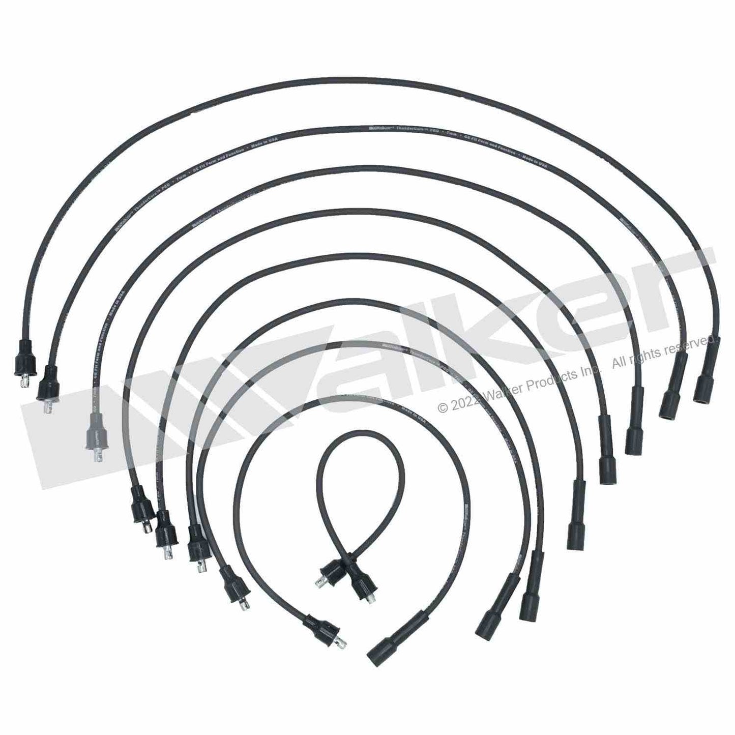 Walker Products ThunderCore PRO 924-1658 Spark Plug Wire Set 7MM 8-CYL 924-1658