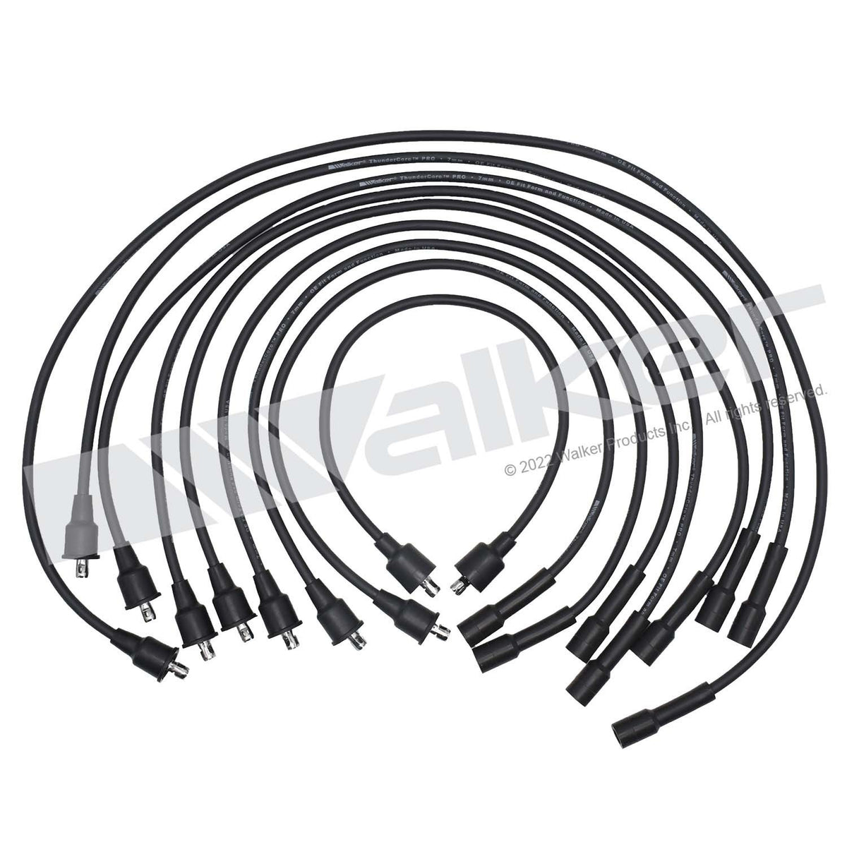 Walker Products ThunderCore PRO 924-1823 Spark Plug Wire Set 7MM 8-CYL 924-1823