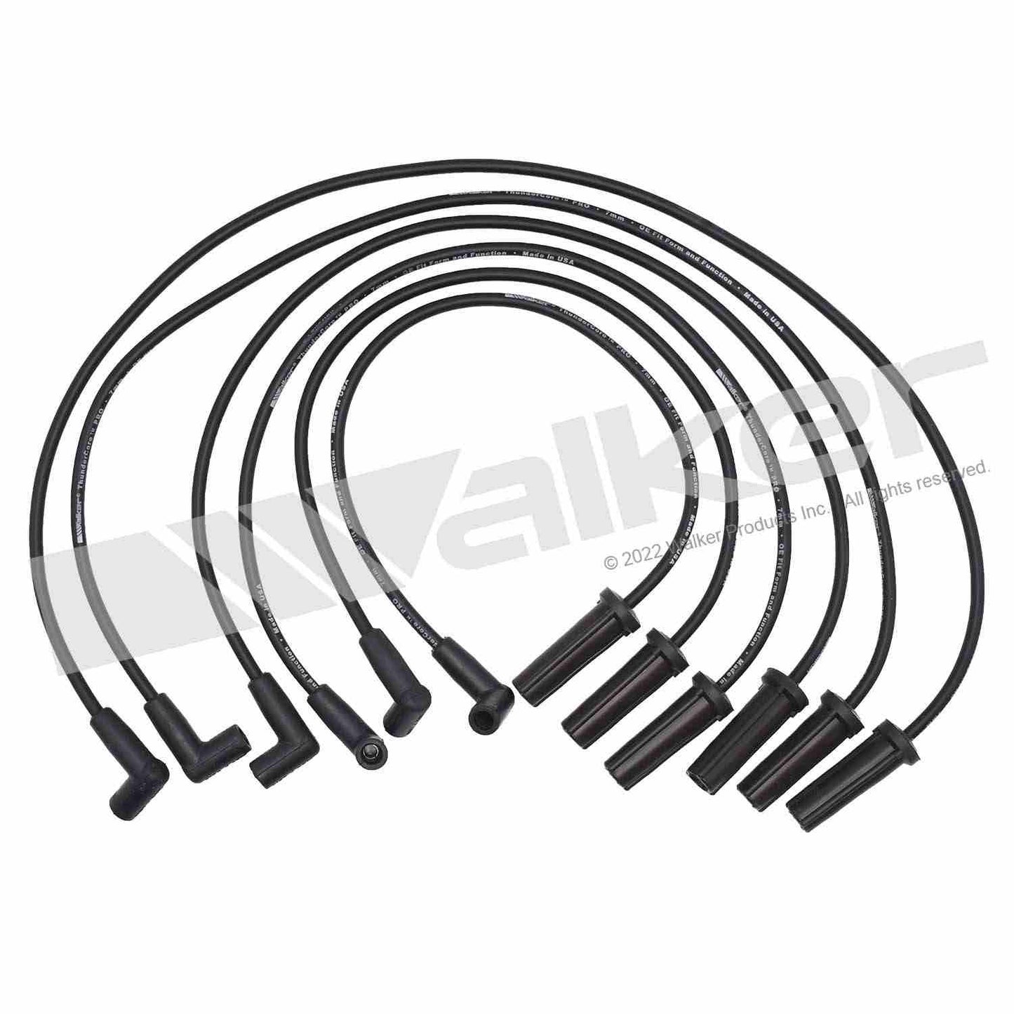 Walker Products ThunderCore PRO 924-1826 Spark Plug Wire Set 7MM 6-CYL 924-1826