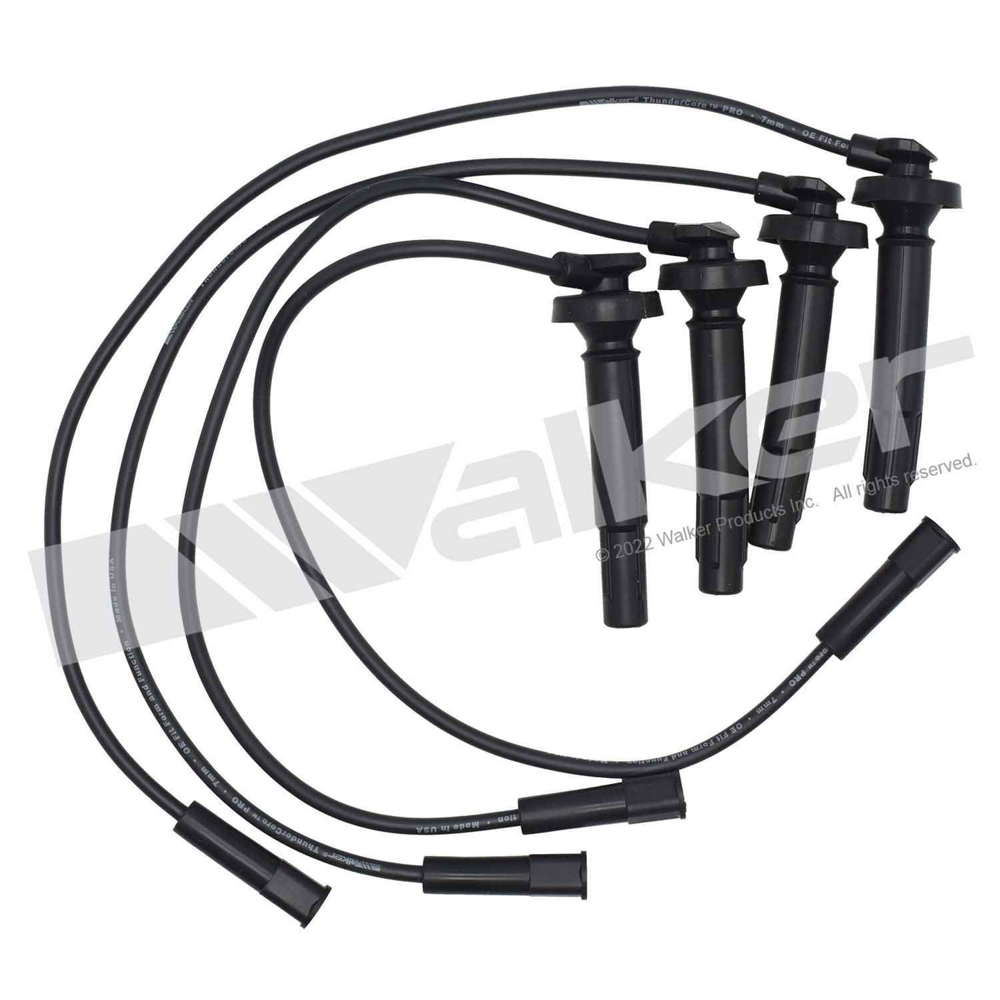 Walker Products ThunderCore PRO 924-1981 Spark Plug Wire Set 7MM 4-CYL 924-1981