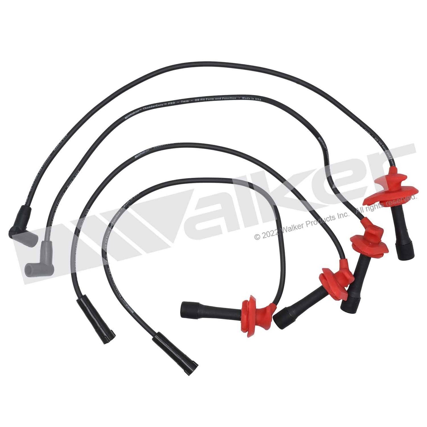 Walker Products ThunderCore PRO 924-1985 Spark Plug Wire Set 7MM 4-CYL 924-1985
