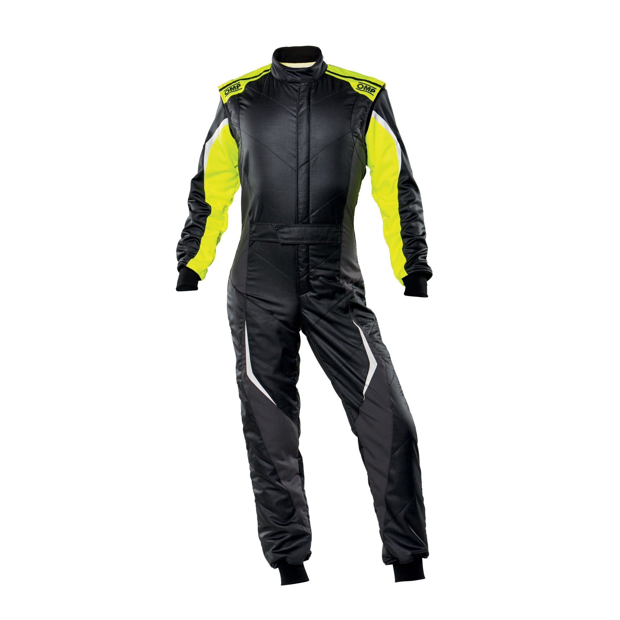 OMP TECNICA EVO SUIT BLACK/Y ELLOW SIZE 52 FIA 8856-2 Safety Clothing Driving Suits main image