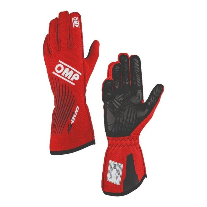OMP RACING, INC. ONE EVO FX GLOVES my2026 FIA 8856-2018 RED SZ. X Safety Equipment Safety Clothing main image