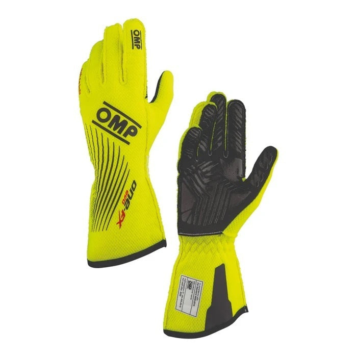 OMP RACING, INC. ONE EVO FX GLOVES my2026 FIA 8856-2018 FLUO YELL Safety Equipment Safety Clothing main image