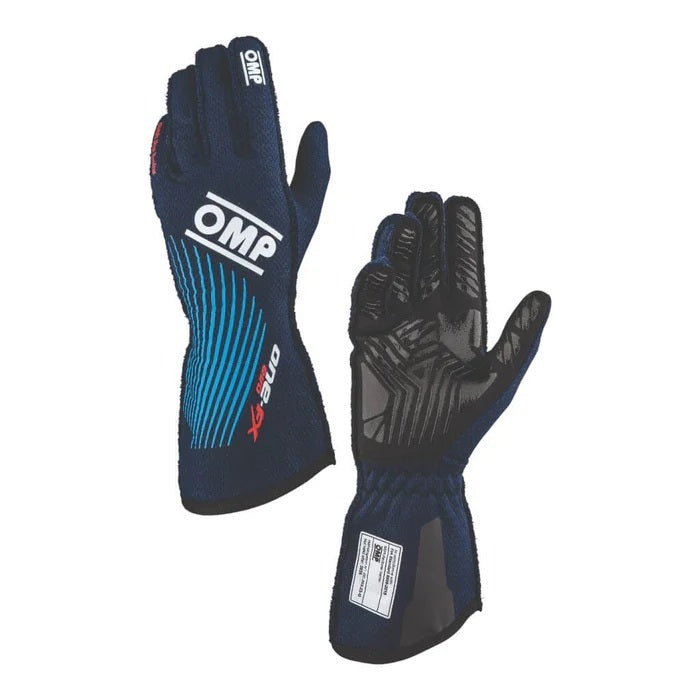 OMP RACING, INC. ONE EVO FX GLOVES my2026 FIA 8856-2018 NAVY BLUE Safety Equipment Safety Clothing main image