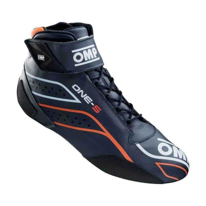 OMP RACING, INC. ONE-S SHOES FIA 8856-201 8/SFI NAVY BLUE / FLUO O Safety Equipment Safety Clothing main image