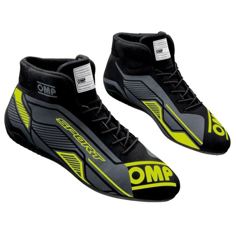 OMP OMP SPORT SHOES FIA 8856 -2018 BLACK / FLUO YELLO Safety Clothing Driving Shoes and Boots main image