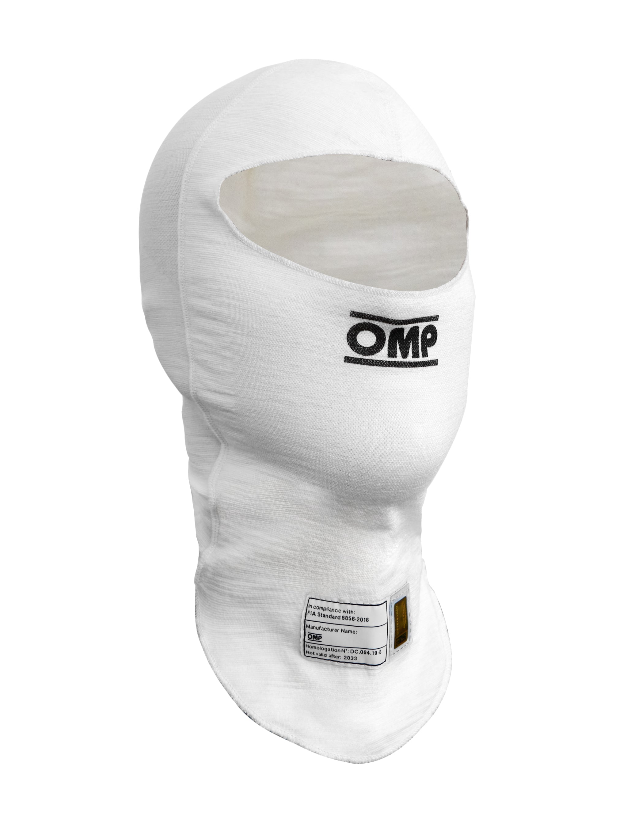 OMP Tecnica EVO Balaclava FIA 8856-2018 White Med Safety Clothing Head Socks main image