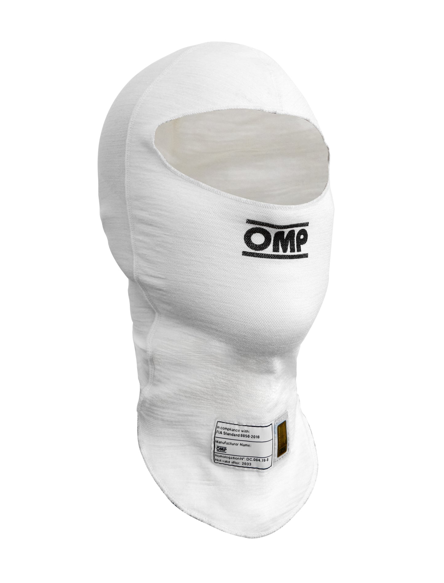 OMP Tecnica EVO Balaclava FIA8856  White Size SM Safety Clothing Head Socks main image