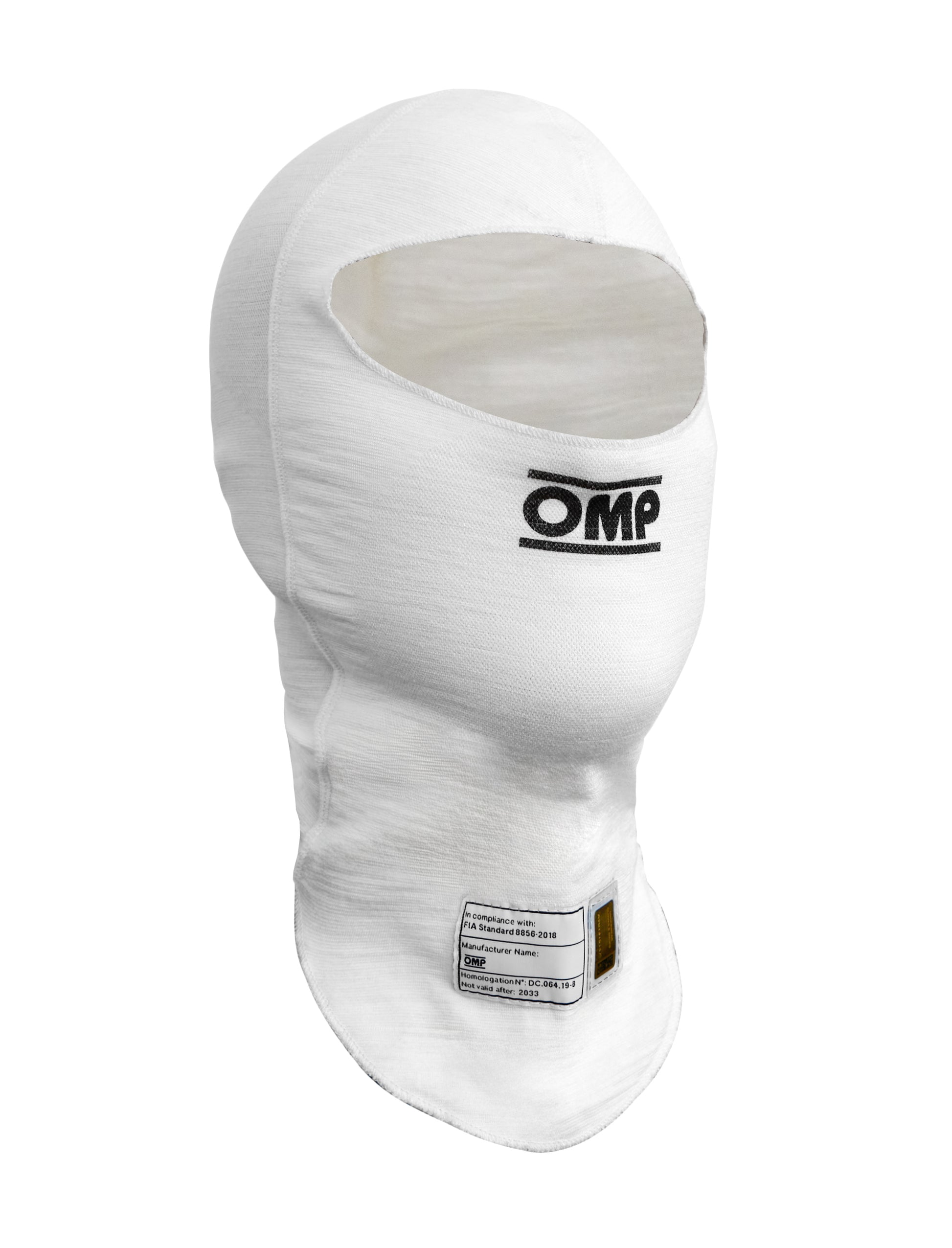 OMP Tecnica EVO Balaclava FIA8856  White Size SM Safety Clothing Head Socks main image