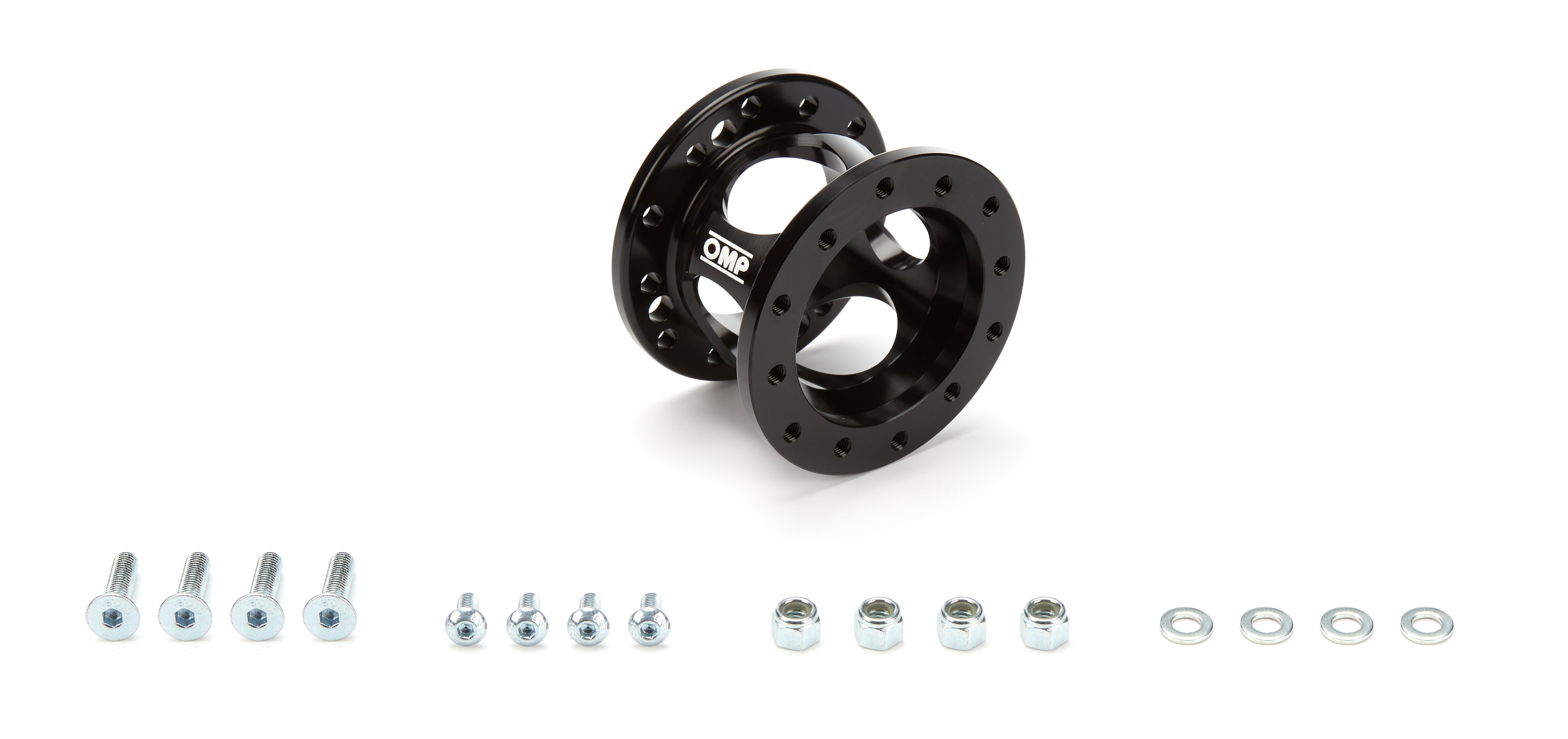 OMP Steering Wheel Spacer Fixed Black Steering Wheels and Components Steering Wheel Adapters and Install Kits main image