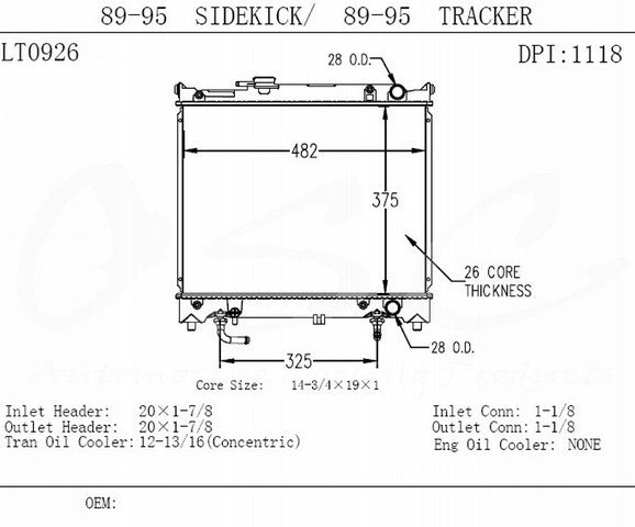 OSC Radiator 1118