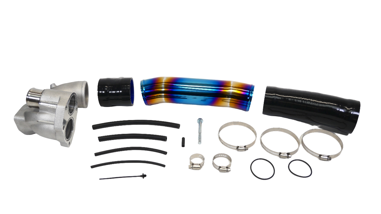 PrivateLabelMfg Turbo Inlet Pipe Kit Stainless Burnt Blue - 2017-2022 CR-V 1.5T