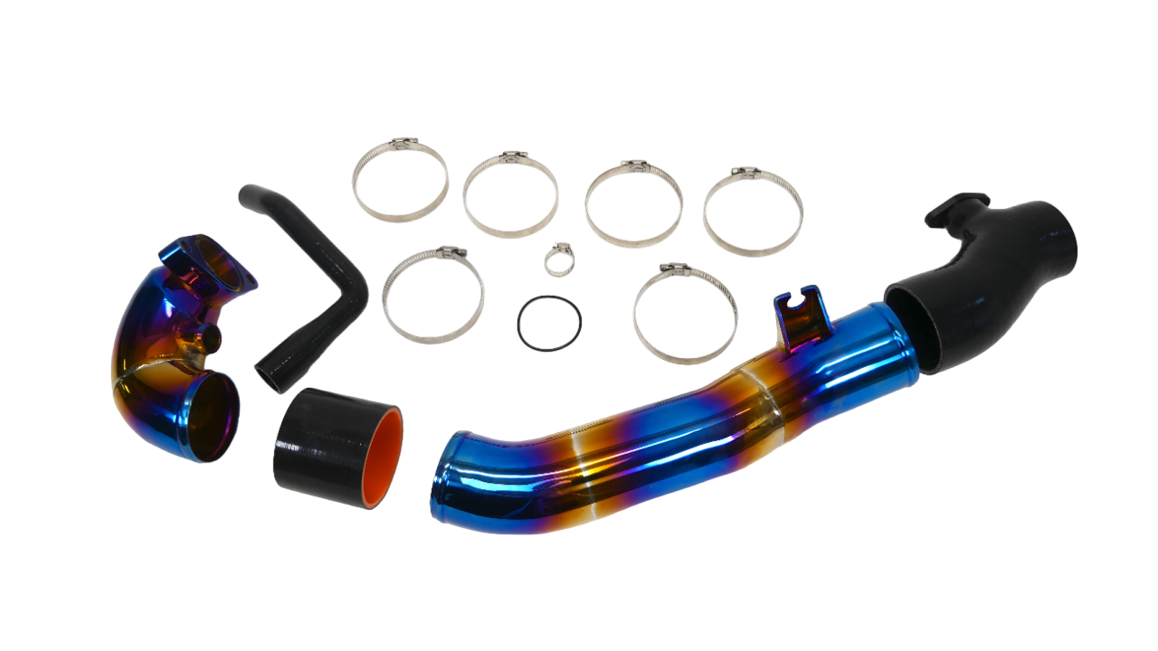 PrivateLabelMfg Turbo Inlet Pipe Kit Stainless Burnt Blue - 23+ Integra 22+Civic