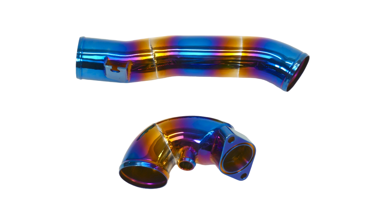 PrivateLabelMfg Turbo Inlet Pipe Kit Stainless Burnt Blue - 23+ Integra 22+Civic