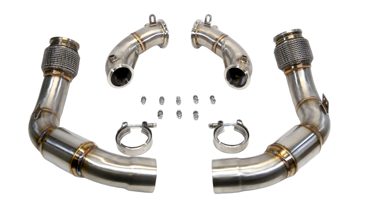PrivateLabelMfg BMW M5 M8 S63R Catted Downpipes F90 2018+