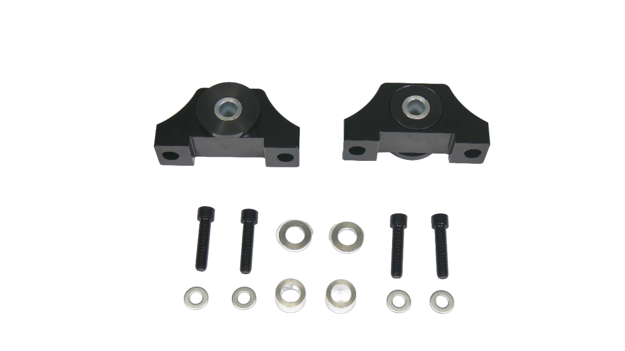 PrivateLabelMfg Precision Works Billet Engine Torque Mounts Black Edition - Honda B-Series B18 B20 B16