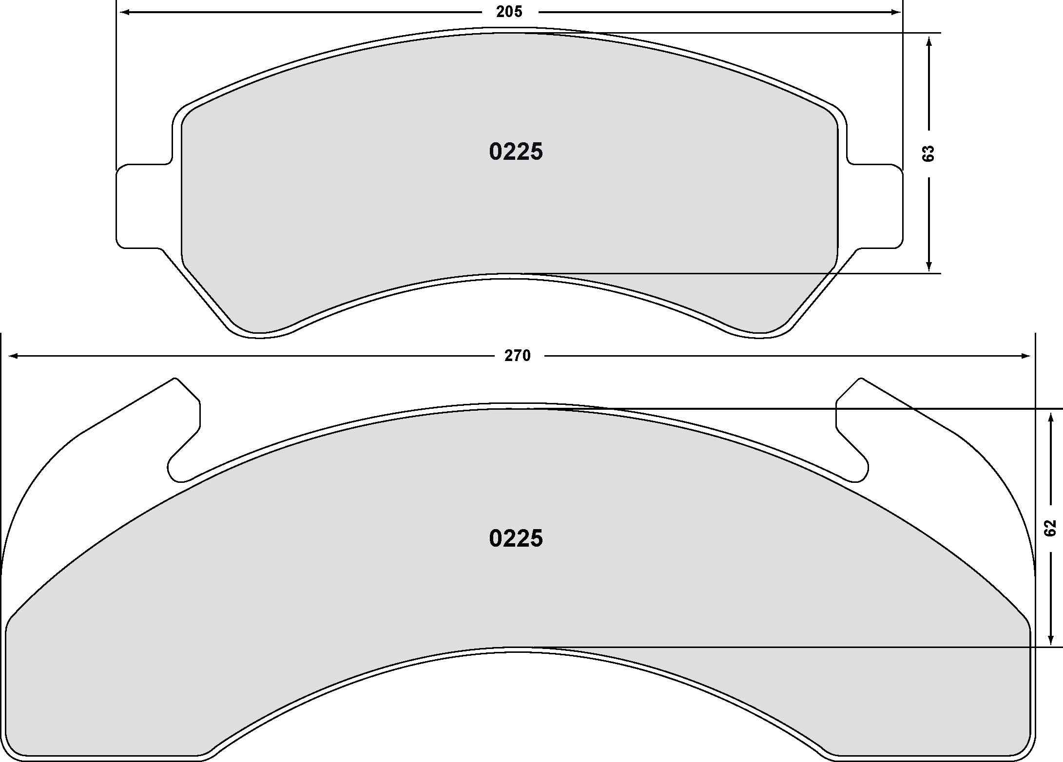 Performance Friction Disc Brake Pad Set 0225.10
