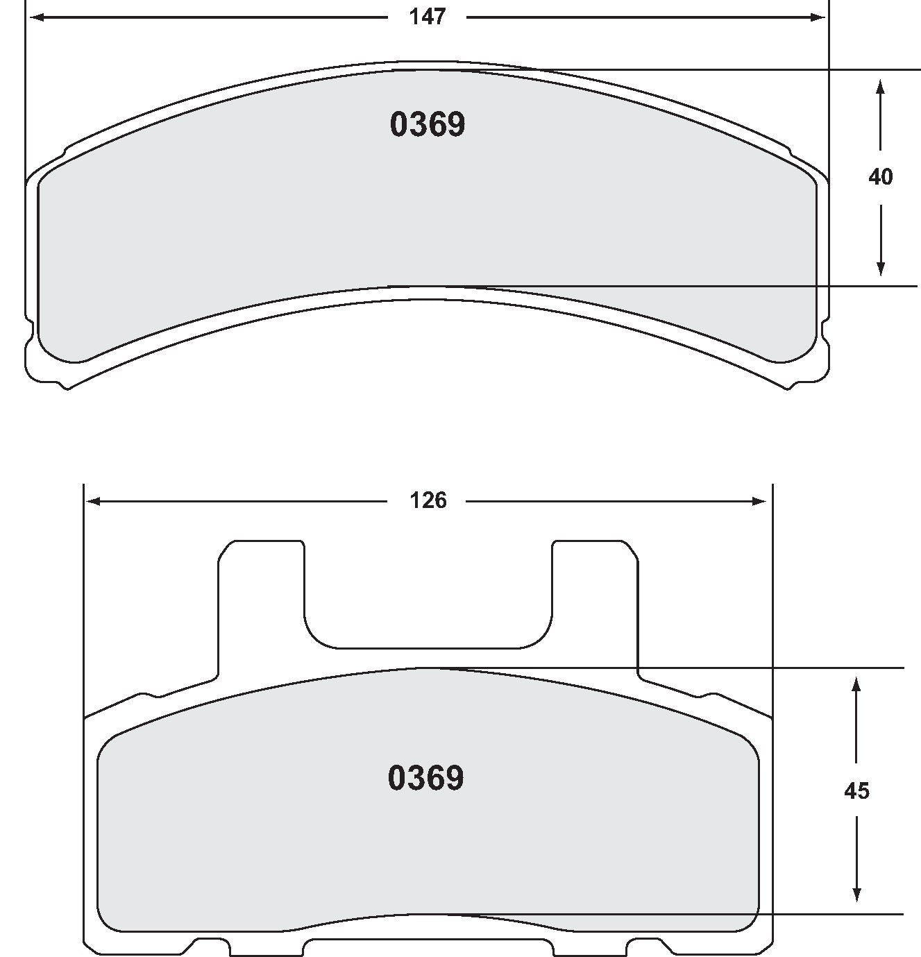 Performance Friction Disc Brake Pad Set 0369.20