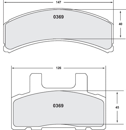 Performance Friction Disc Brake Pad Set 0369.20
