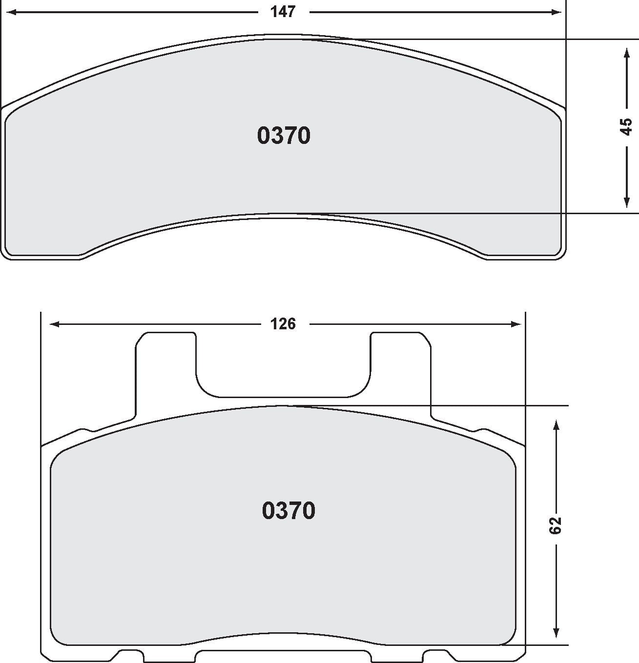 Performance Friction Disc Brake Pad Set 0370.20