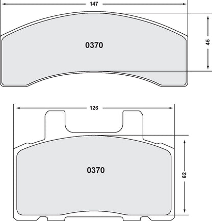 Performance Friction Disc Brake Pad Set 0370.20