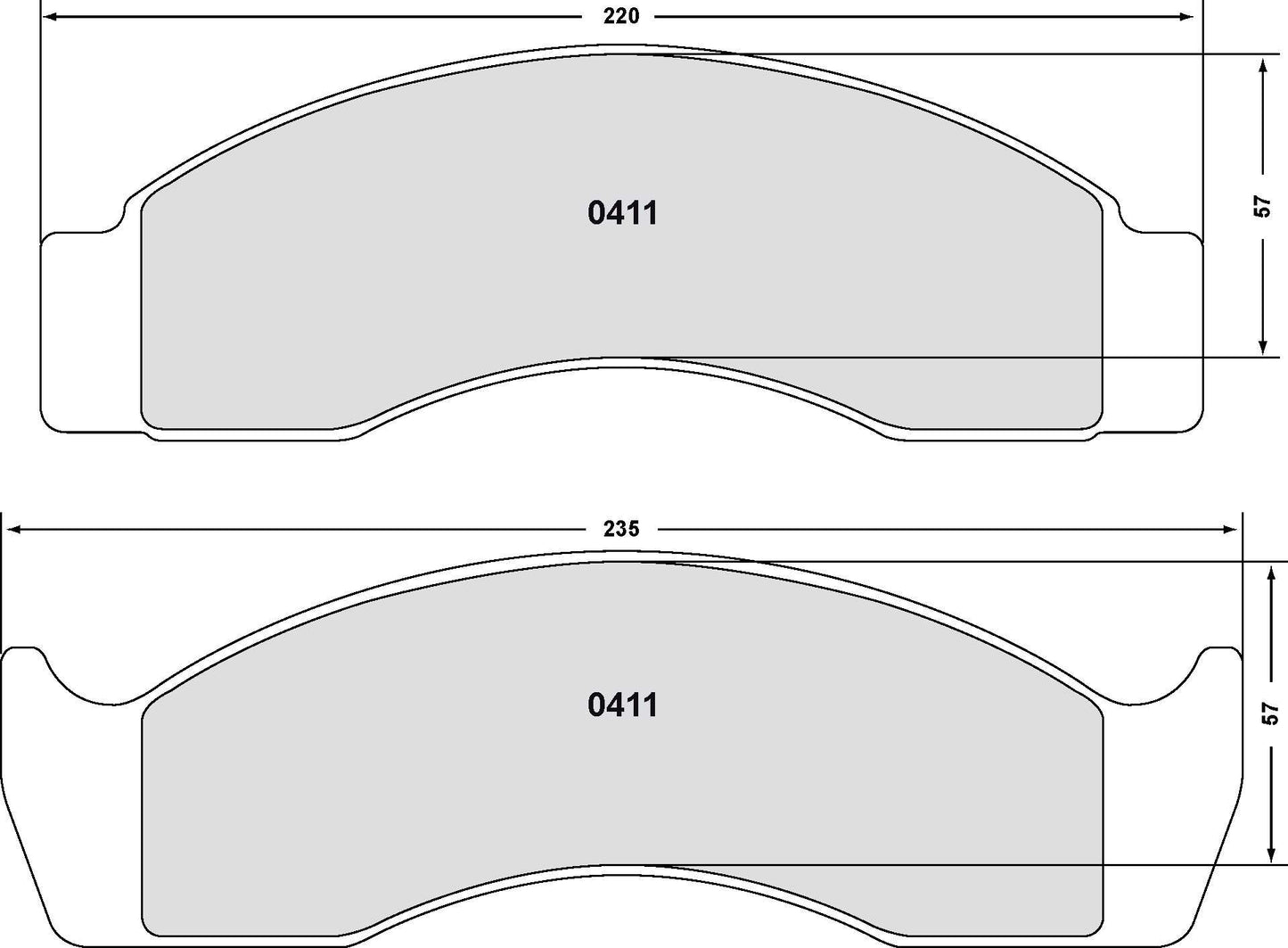 Performance Friction Disc Brake Pad Set 0411.10