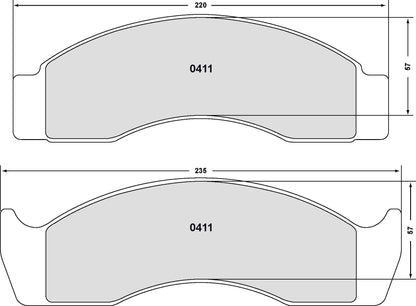 Performance Friction Disc Brake Pad Set 0411.10