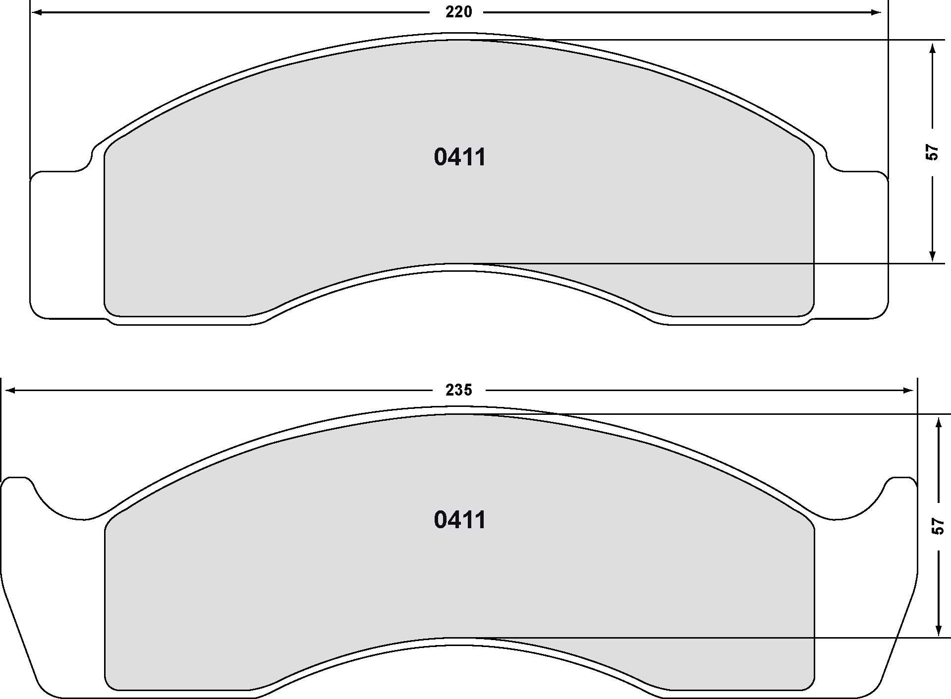 Performance Friction Disc Brake Pad Set 0411.20