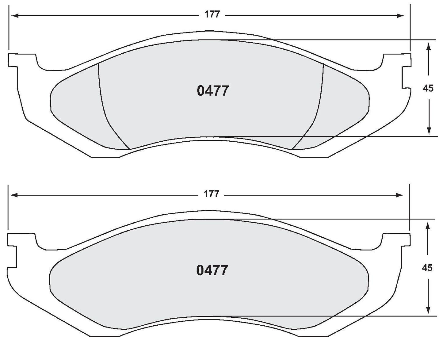Performance Friction Disc Brake Pad Set 0477.20