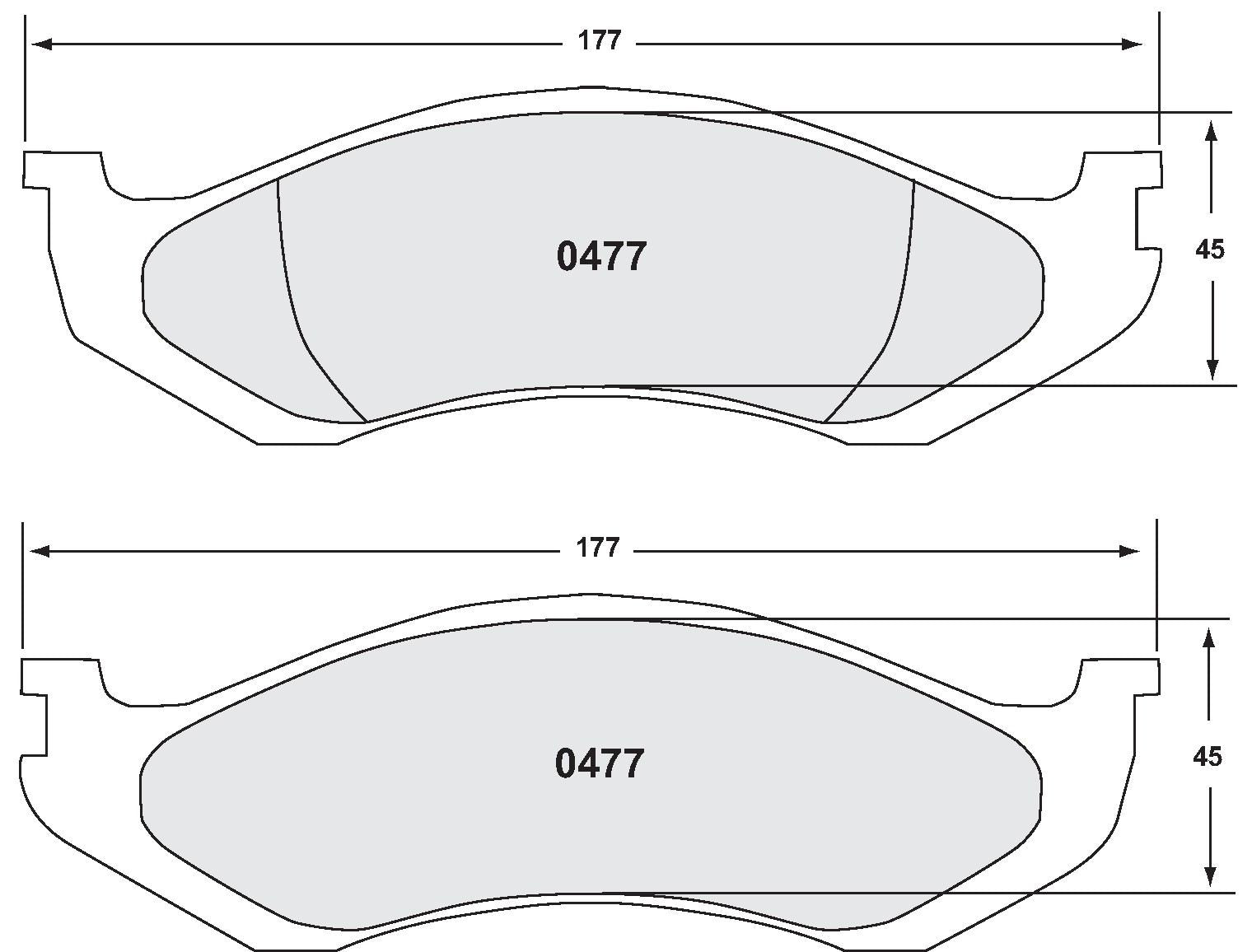 Performance Friction Disc Brake Pad Set 0477.20